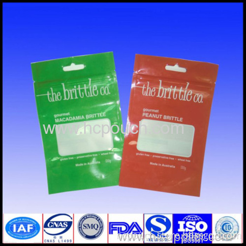 Resealable Stand Up Bags With Zipper Doypack For Food 